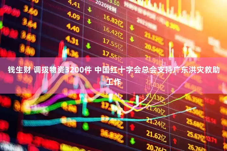 钱生财 调拨物资3200件 中国红十字会总会支持广东洪灾救助工作