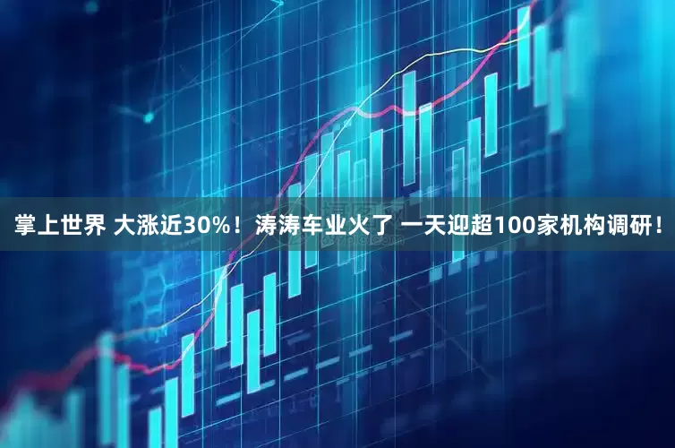 掌上世界 大涨近30%！涛涛车业火了 一天迎超100家机构调研！