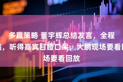 多赢策略 董宇辉总结发言，全程脱稿，听得嘉宾目瞪口呆，大鹏现场要看回放