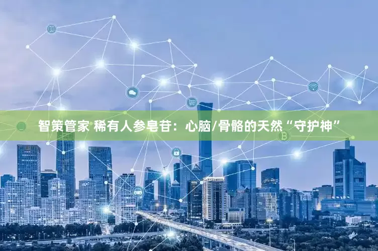 智策管家 稀有人参皂苷：心脑/骨骼的天然“守护神”